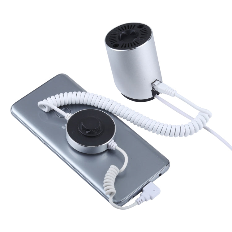 Aluminum Shell Cylindrical Display Stand Digital Magnetic Security System Burglar Alarm / Anti-theft Alarm Display Holder for Mobile Phones with Type-C / USB-C Port, Cylindrical Type-C Aluminum Shell Cylindrical Display Stand Digital Magnetic Security System Burglar Alarm / Anti-theft Alarm Display Holder for Mobile Phones with Type-C / USB-C Port, Cylindrical Type-C
